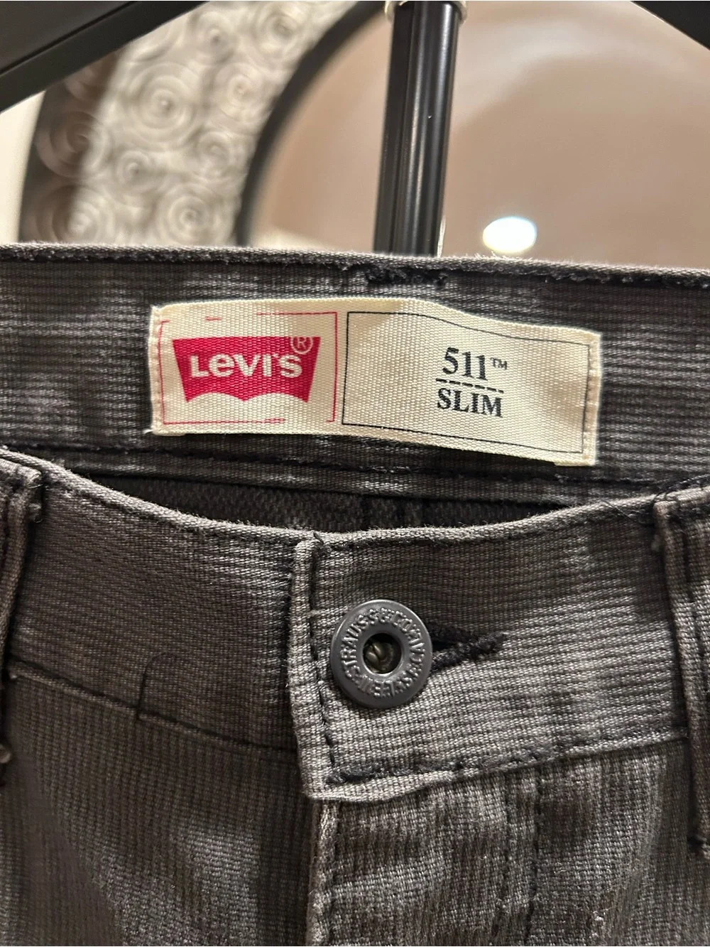 Levi's Men's Charcoal Slim Straight Jeans